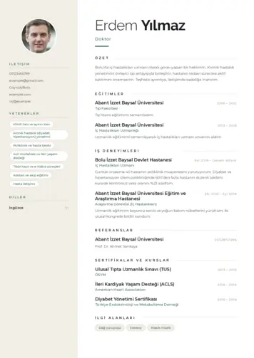 Doktor Cv Örnekleri cv indir